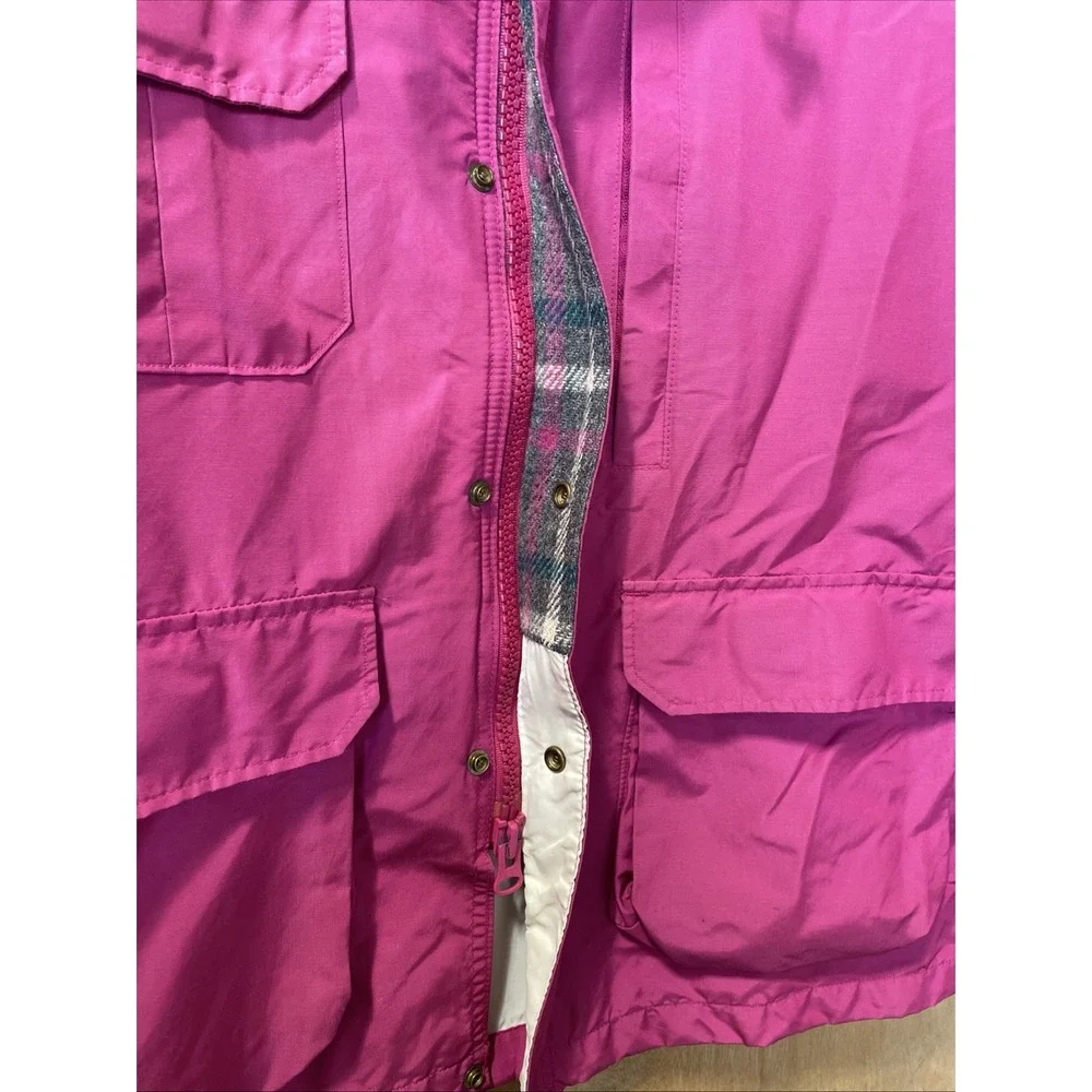 Lands' End Women's‎ Jacket with Plaid Lining Made In USA VTG 90s See Measurement